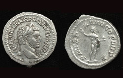 Caracalla, Denarius, Sol reverse